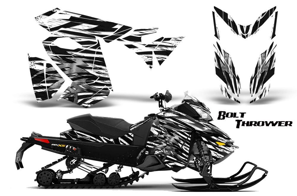 Skidoo Rev XS Graphics Kit Bolt Thrower White